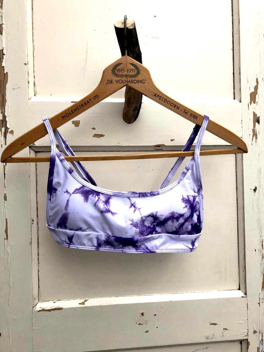 Top tie-dye paars