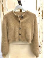Zacht bruin fluffy vestje